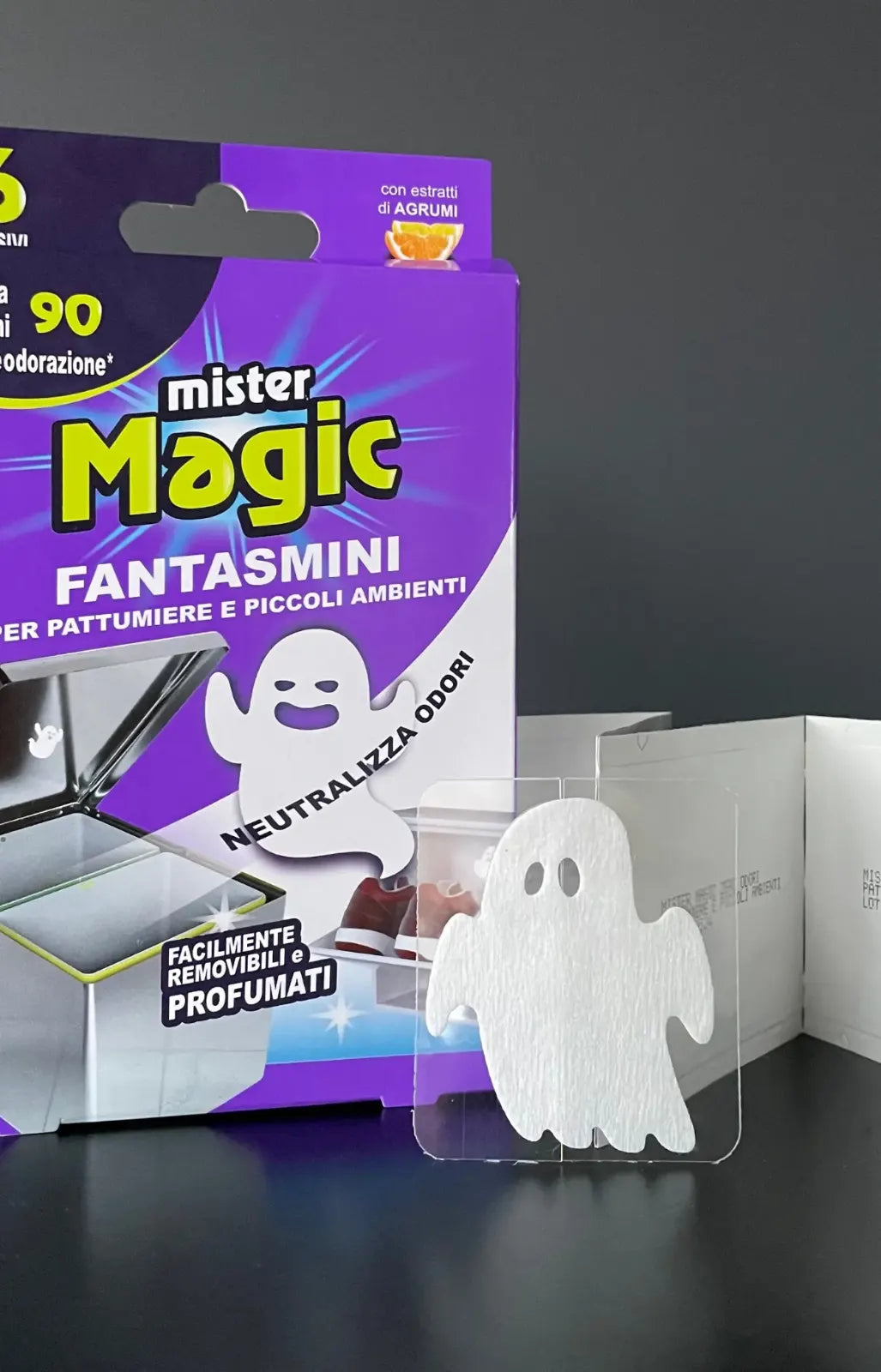 ფეხსაცმლის კარადის სურნელოვანი ფირფიტა Mister Magic® — ციტრუსის სურნელი