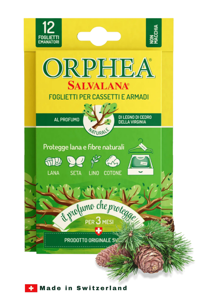 Orphea® ჩრჩილის საწინააღმდეგო  სურნელოვანი ფირფიტები - ჩრჩილისგან დაცვა. ვერჯინიის კედრის ხე