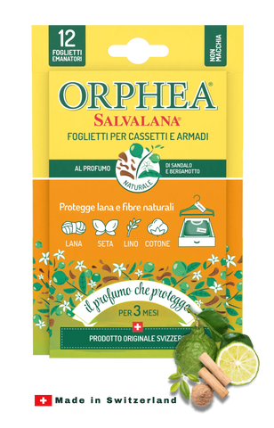 Orphea® ჩრჩილის საწინააღმდეგო  სურნელოვანი სანდლის ხე და ბერგამოტი  - ჩრჩილისგან დაცვა