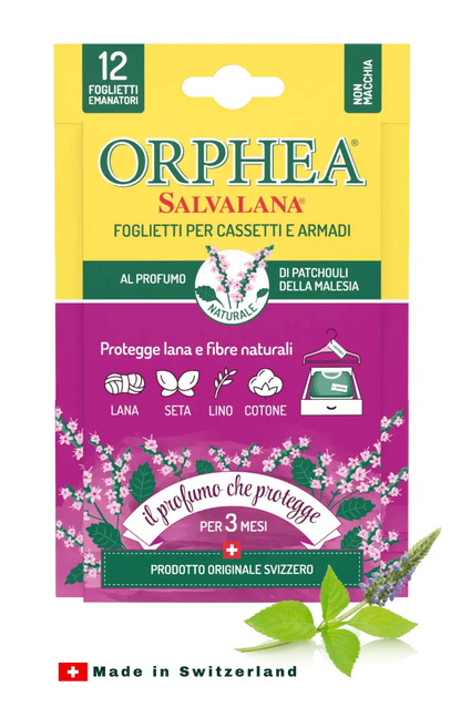Orphea® ჩრჩილის საწინააღმდეგო  სურნელოვანი ფირფიტები - ჩრჩილისგან დაცვა. მალაიზიური პაჩული