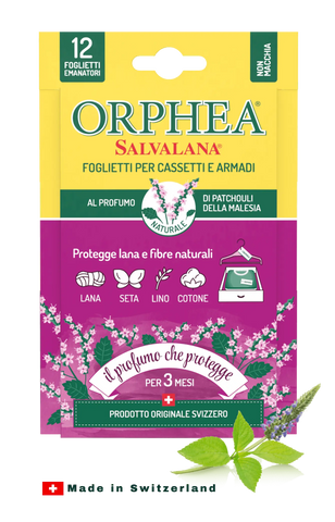 Orphea® ჩრჩილის საწინააღმდეგო  სურნელოვანი ფირფიტები - ჩრჩილისგან დაცვა. მალაიზიური პაჩული