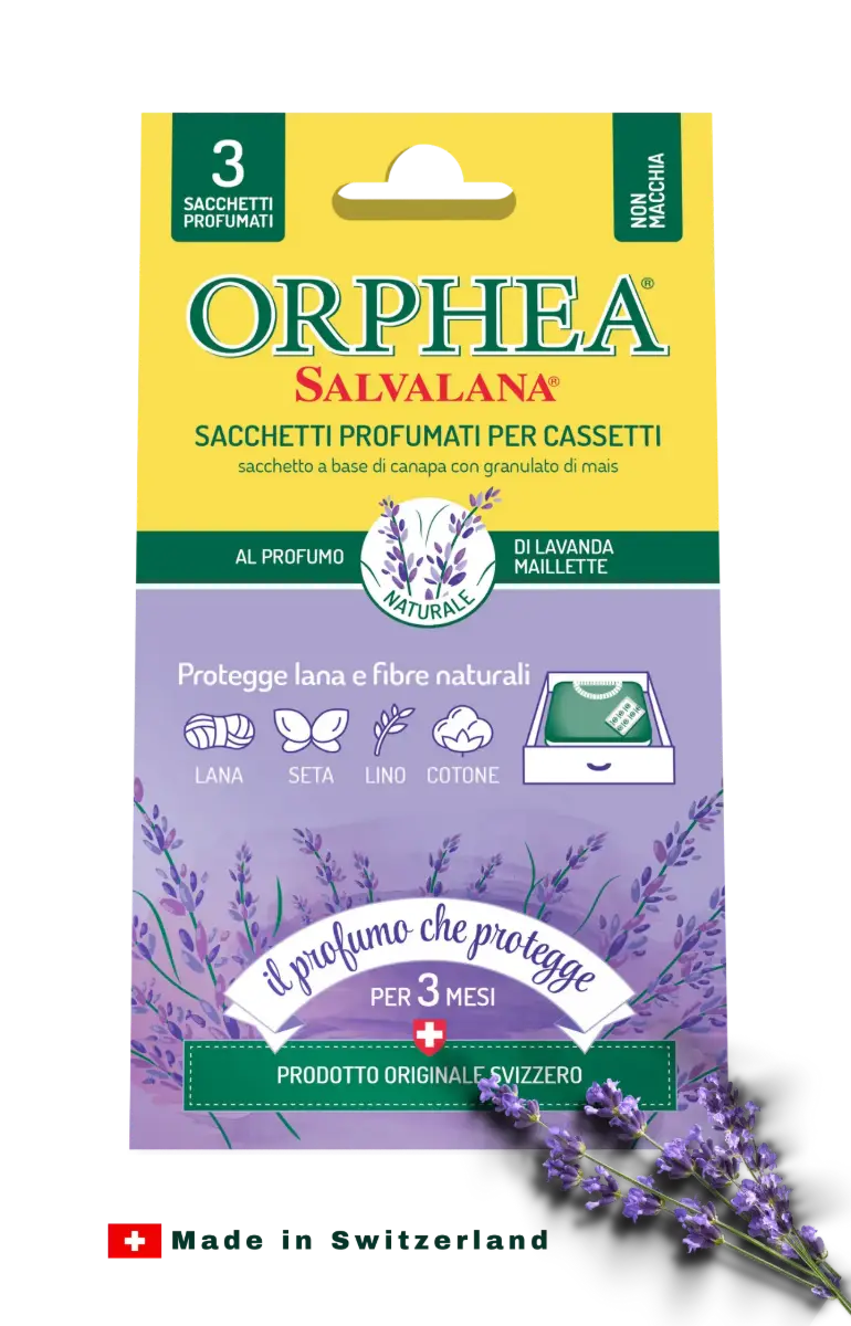 Orphea® ჩრჩილის საწინააღმდეგო  სურნელოვანი საკიდები - ჩრჩილისგან დაცვა. ლავანდა მილეტე