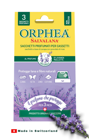 Orphea® ჩრჩილის საწინააღმდეგო  სურნელოვანი საკიდები - ჩრჩილისგან დაცვა. ლავანდა მილეტე