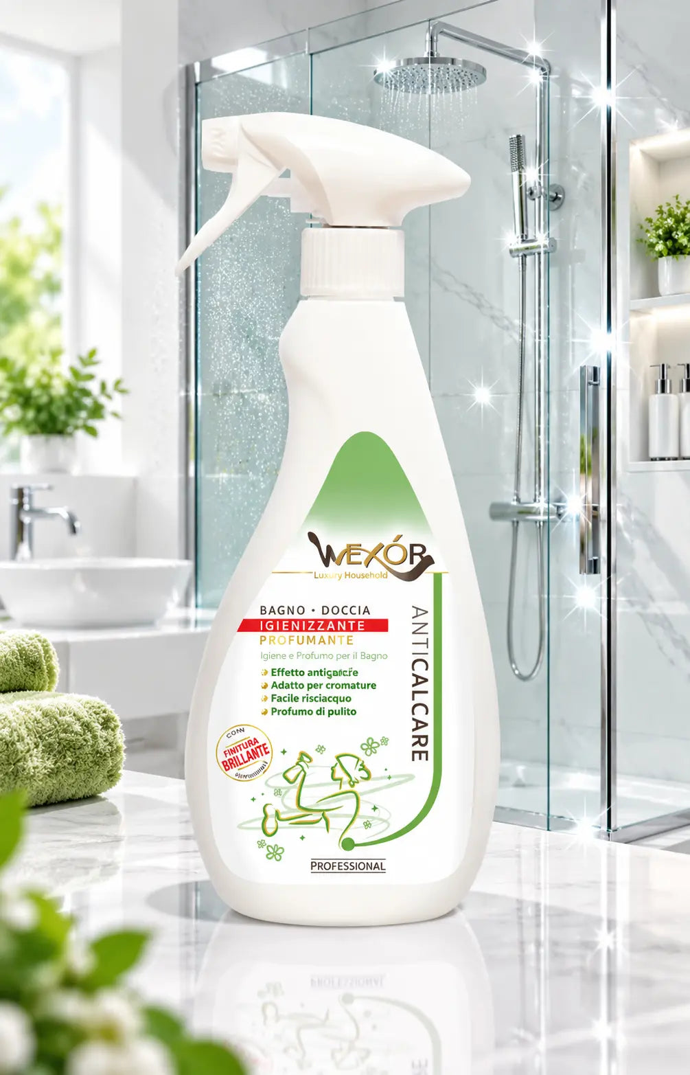 Anticalc bathroom cleaning supply
