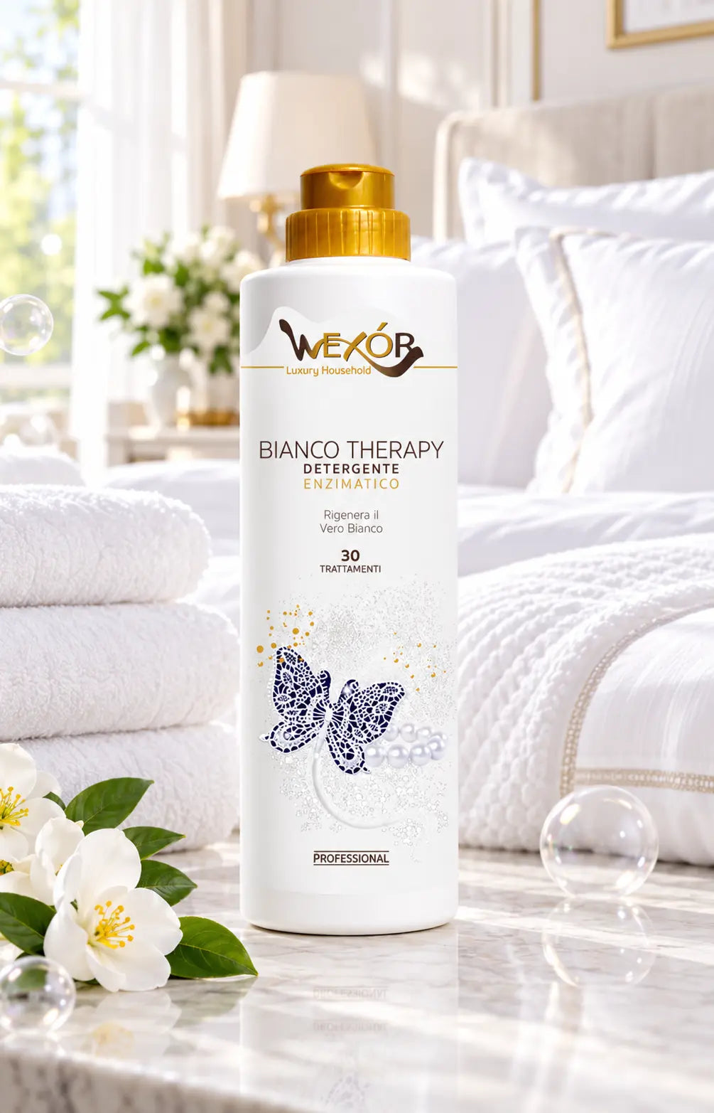 Laundry detergent for white textile 