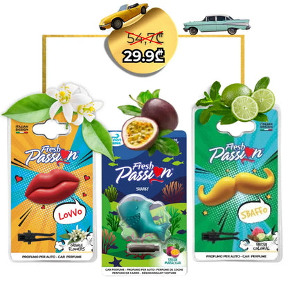 მანქანის სურნელები Fresh Passion® — არომატიზატორების ნაკრები