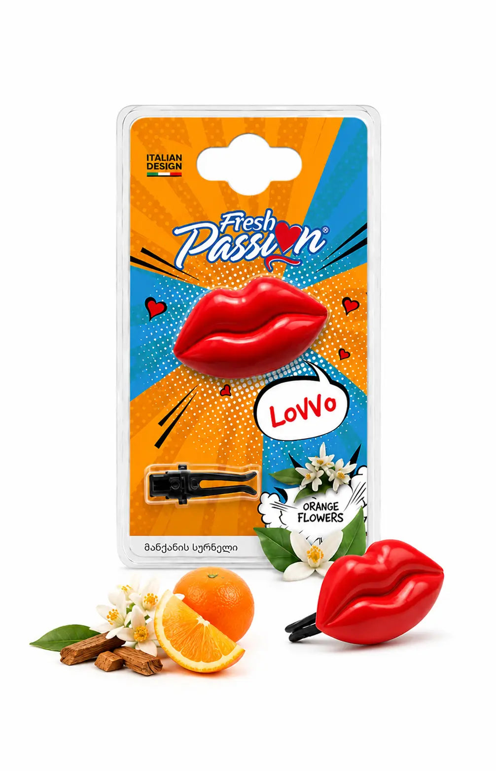 car air freshener orange flower  